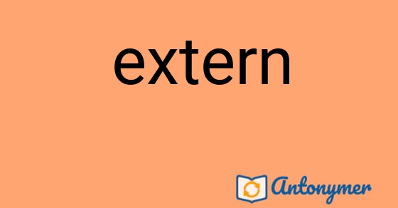 Bild som illustrerar ordet extern och dess antonymer.