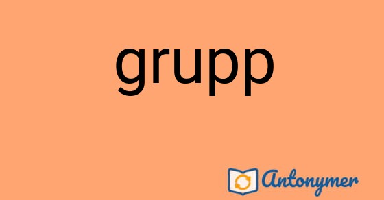 Bild som illustrerar ordet grupp och dess antonymer.