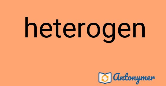 Bild som illustrerar ordet heterogen och dess antonymer.