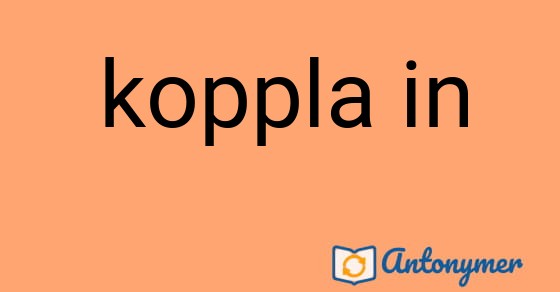Bild som illustrerar uttrycket koppla in och dess antonymer.