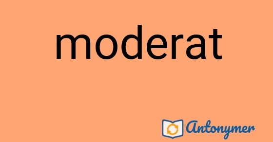 Bild som illustrerar ordet moderat och dess antonymer.
