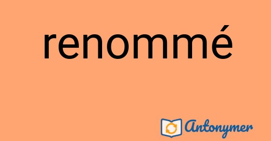 Bild som illustrerar ordet renommé och dess antonymer.
