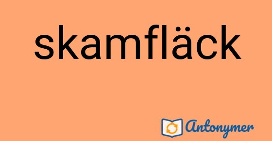 Bild som illustrerar ordet skamfläck och dess antonymer.