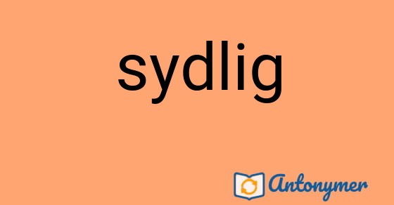Bild som illustrerar ordet sydlig och dess antonymer.