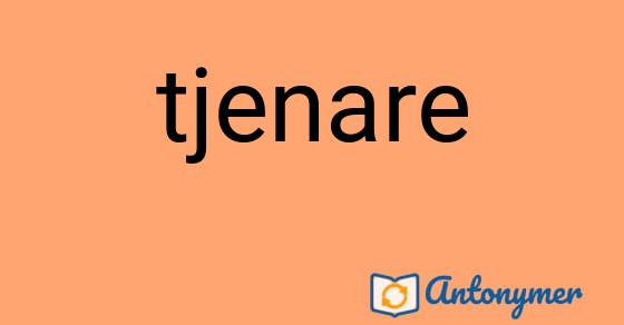Bild som illustrerar ordet tjenare och dess antonymer.